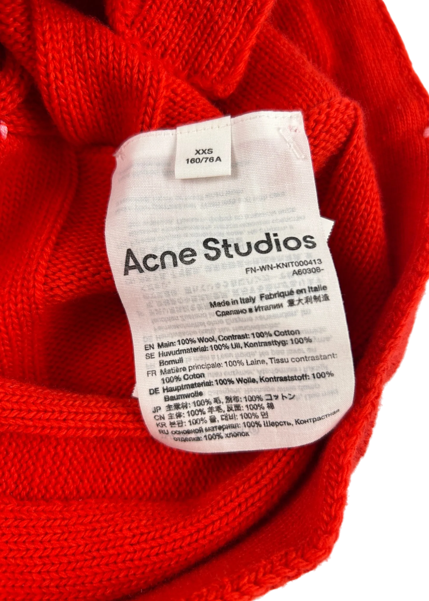 ACNE STUDIOS Asymmetric Button Down Crop Knit - Image 6