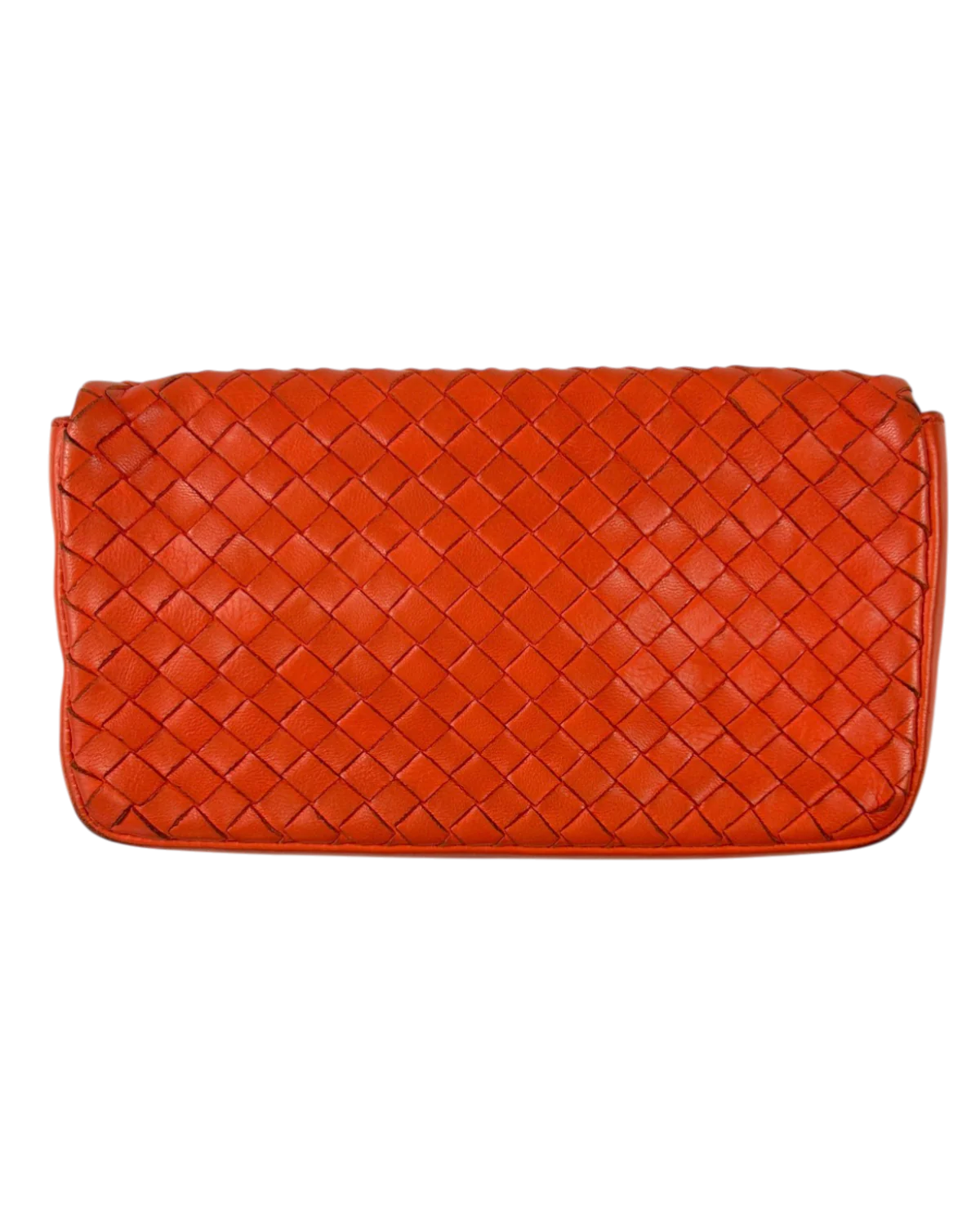 BOTTEGA VENETA (AS IS) Coral Intrecciato Turn Lock Purse - Image 3