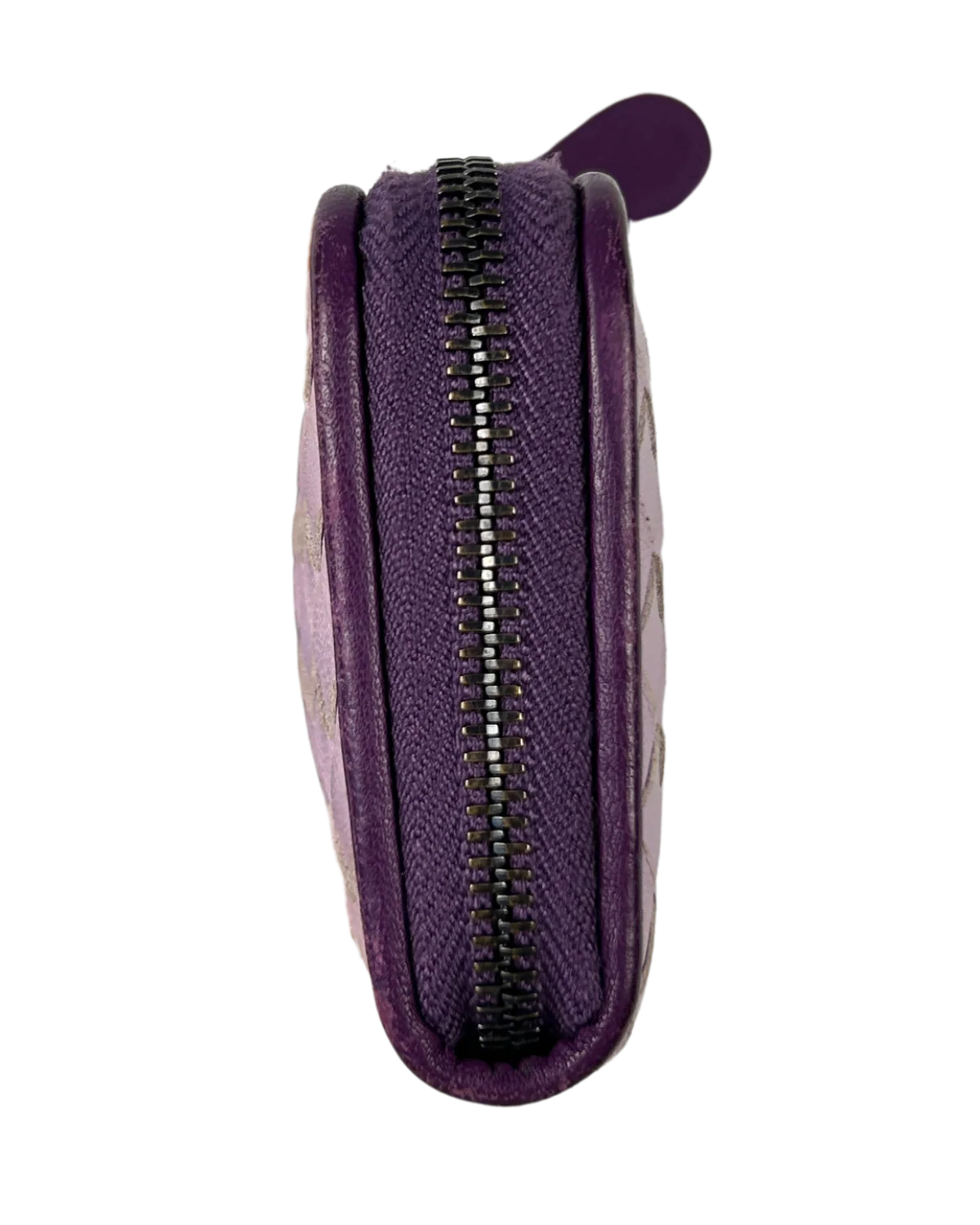 BOTTEGA VENETA (AS IS) Lavender Intrecciato Card Holder - Image 3