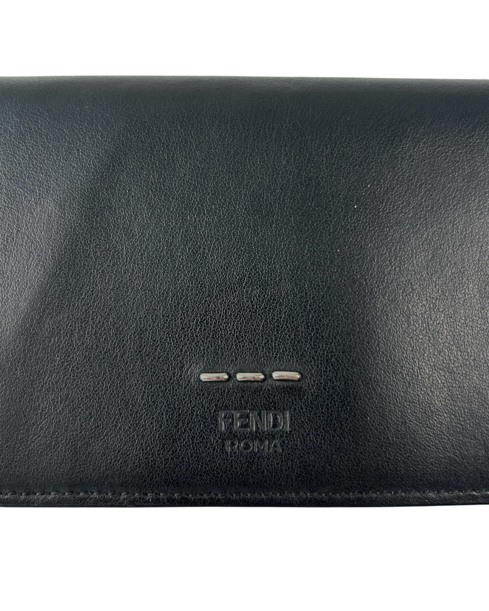 FENDI Leather Embossed Logo Continental Wallet - Image 4