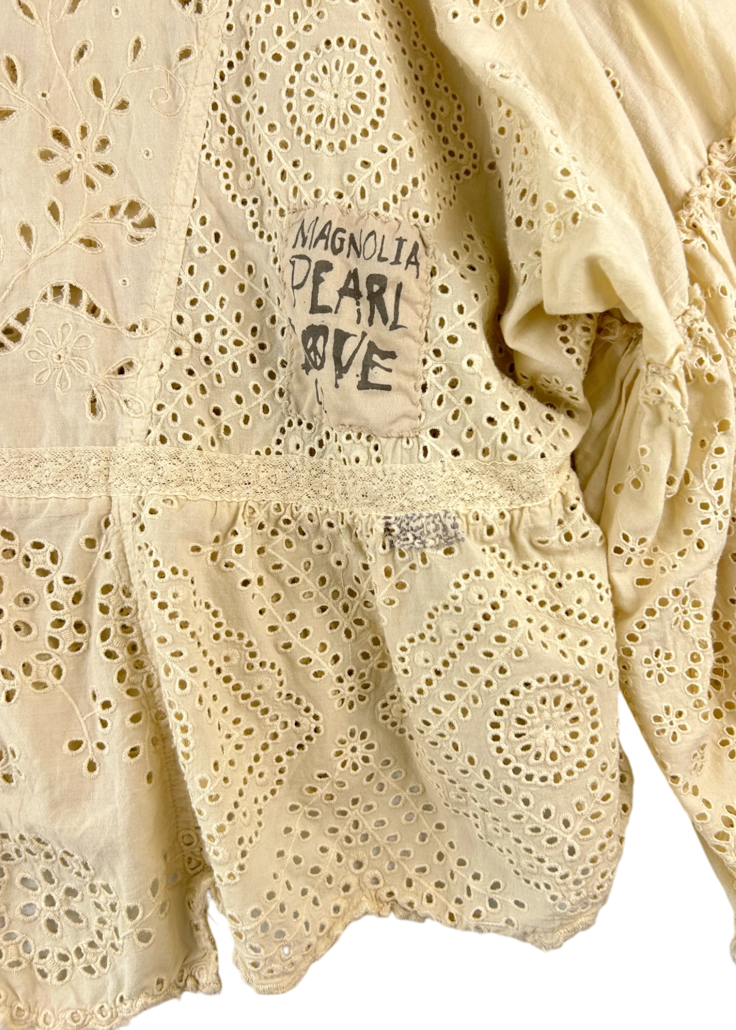 MAGNOLIA PEARL Broderie Anglaise Raw Hem Long Sleeve Top - Image 7